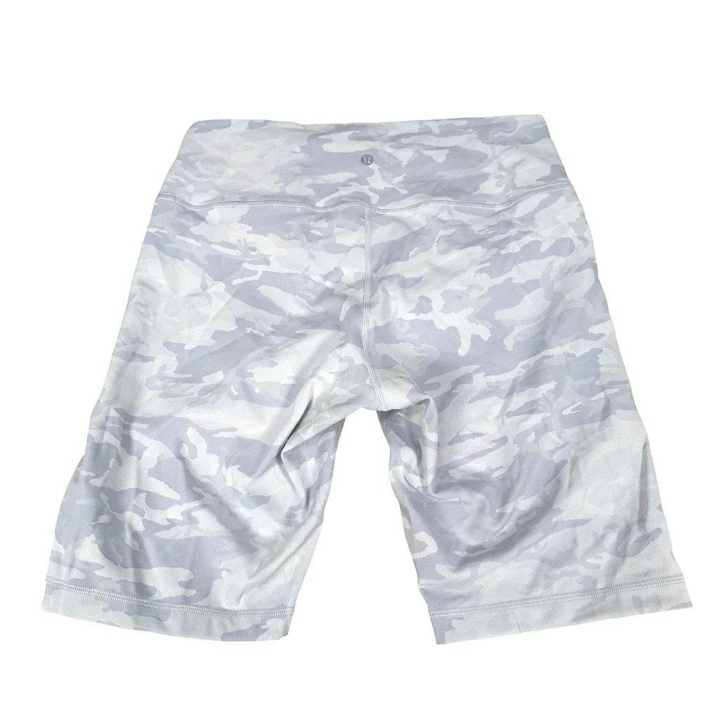 Lululemon Wunder Under Short 10 Camo Gray White Size 14 W7BO6S Athleisure Active - Picture 2 of 8